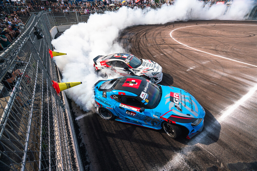 Drift Masters Ferropolis, Yves Meyers Toyota GR Supra im Duell@Jordan Butters.jpg